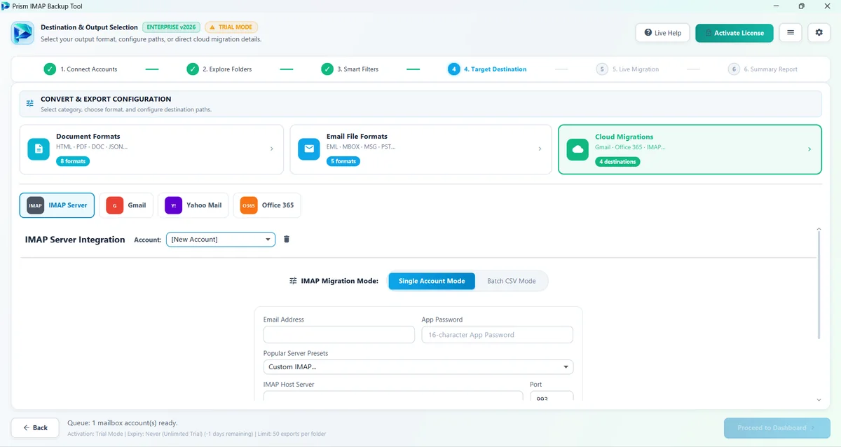 Universal IMAP Server Export Mode — IMAP Backup Tool