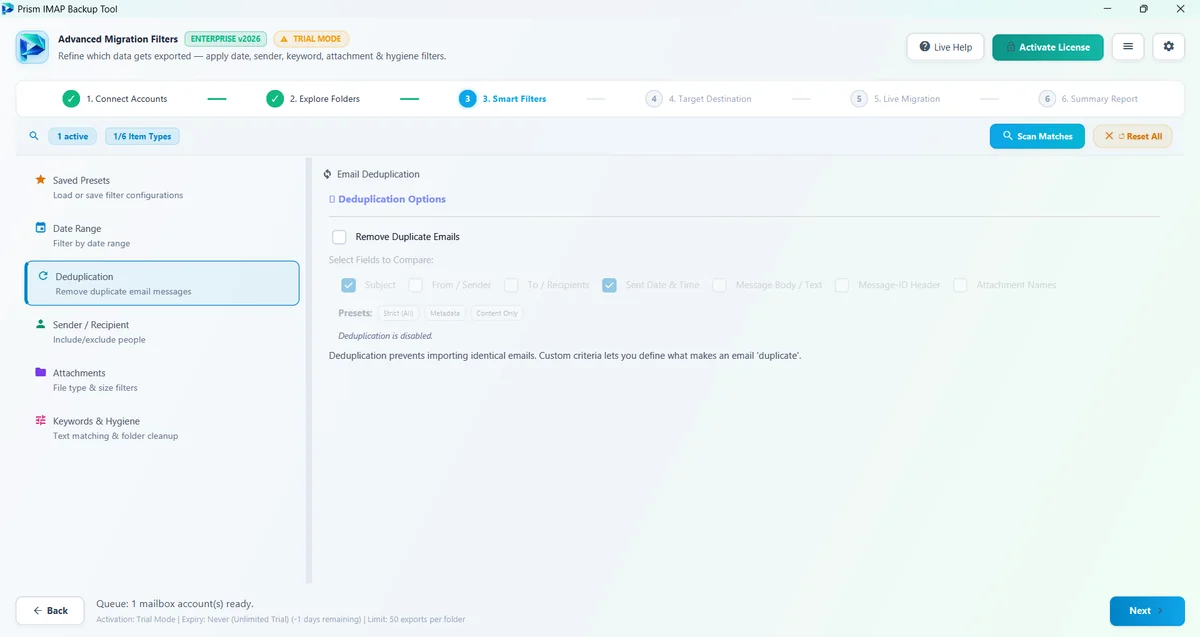 3. Cryptographic Deduplication — IMAP Backup Tool Filter & Hygiene Engine