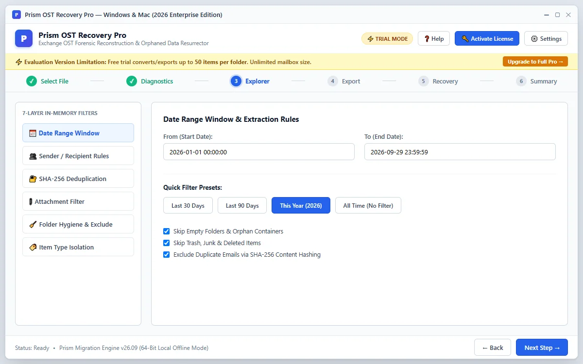 Step 03: Preview Recovered Mailbox — OST Recovery Tool (2026 Enterprise Edition) Interface Walkthrough