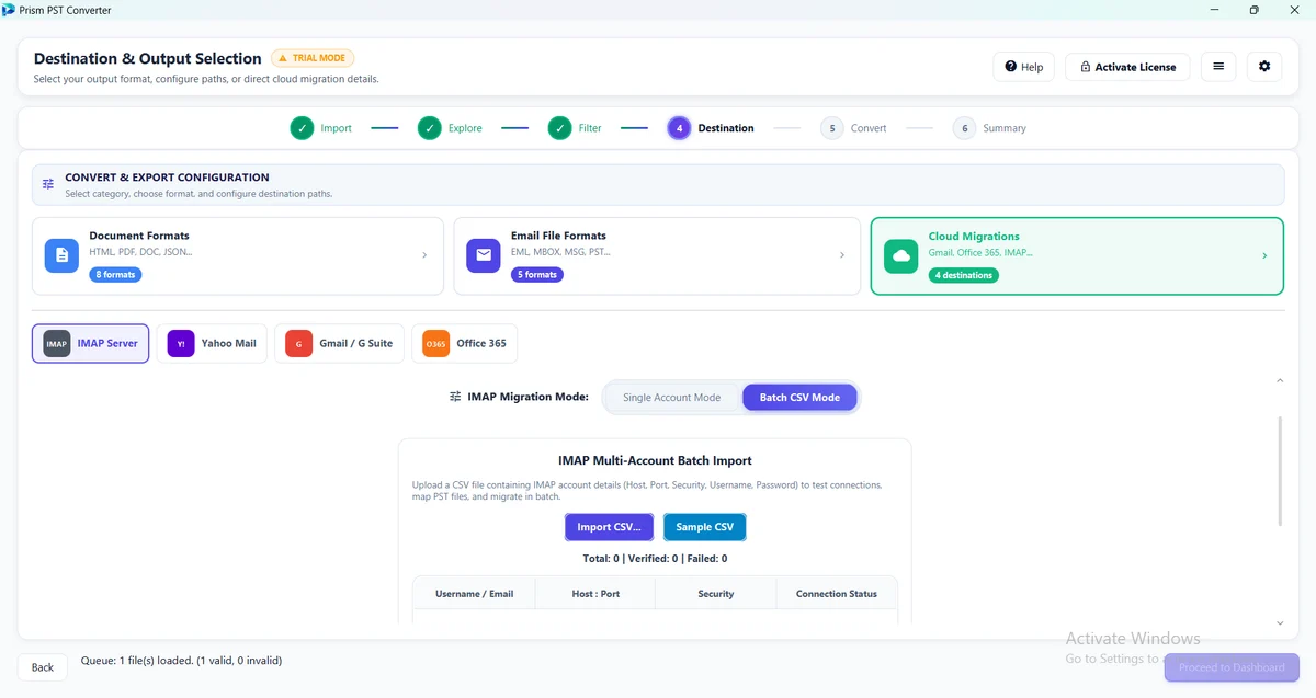Universal IMAP Server Export Mode — PST Converter Tool